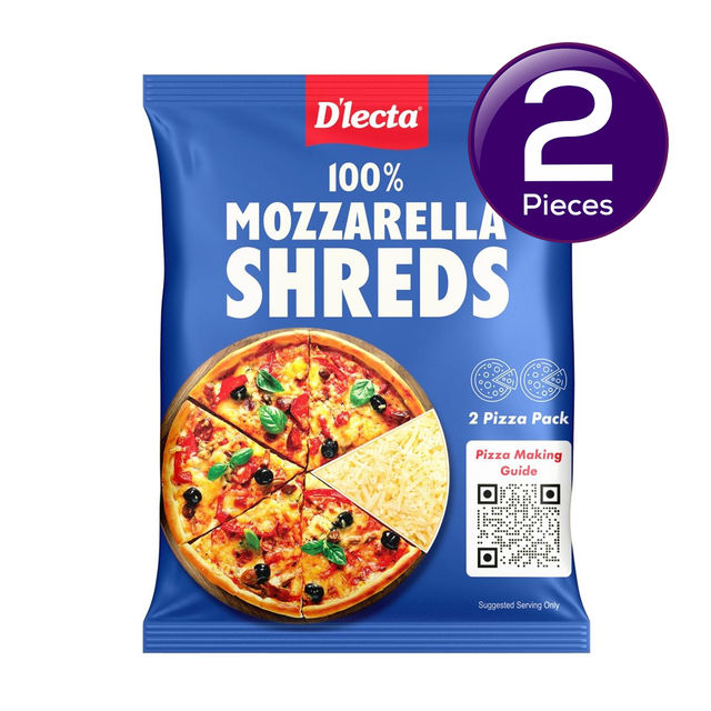 D'lecta Shredded Mozzarella Pizza Cheese 140 g Combo