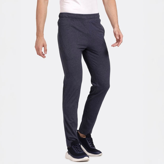 Pepe Jeans Men's Track Pant Cotton Rich Solid Mid-Rise Stretch Fabric Ultra Soft Absorbent | Black - L