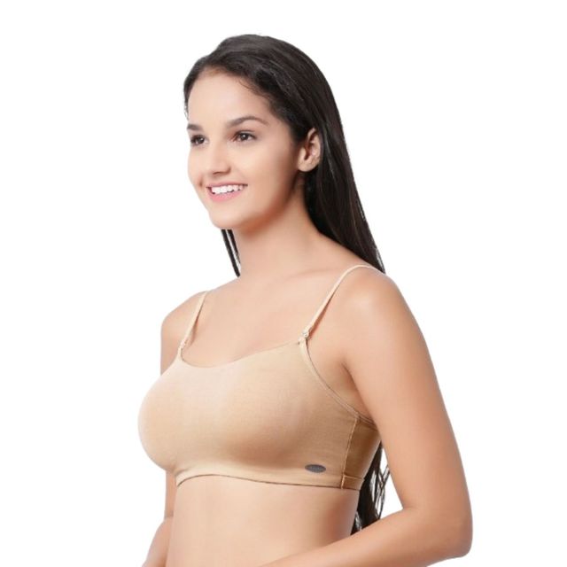 Enamor Women's A022 Full Coverage Comfort Cami Cotton Bra | Non Padded | Wirefree | Skin - M