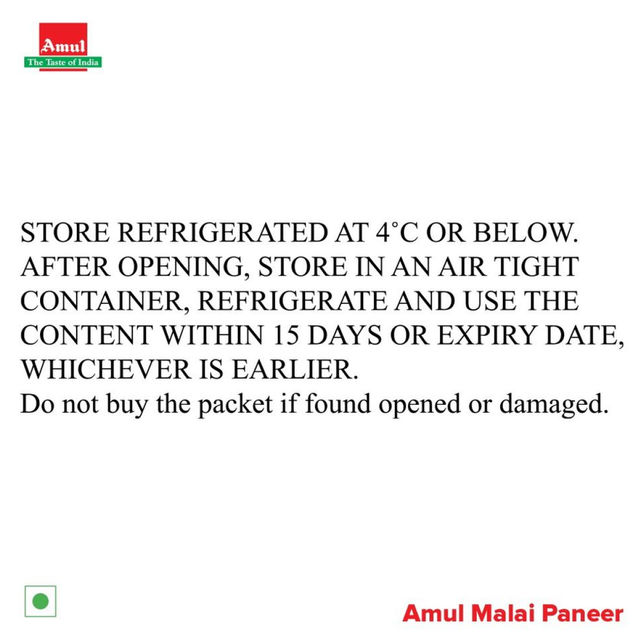 Amul Fresh Malai Paneer (200g) & Green Peas (500g) Combo