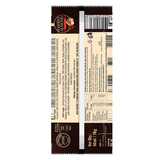 Dairy Day Crust Choco Almond Ice Cream Stick