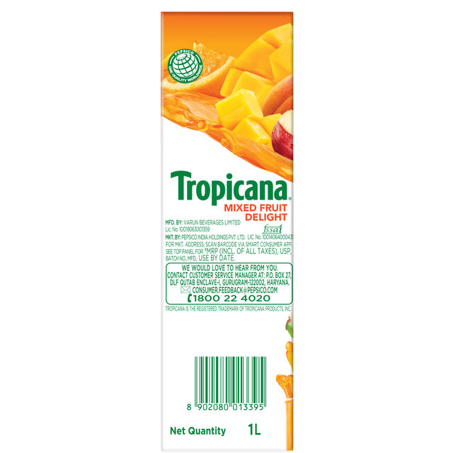 Tropicana Mixed Fruit Delight Juice Tetrapack 1 l Combo