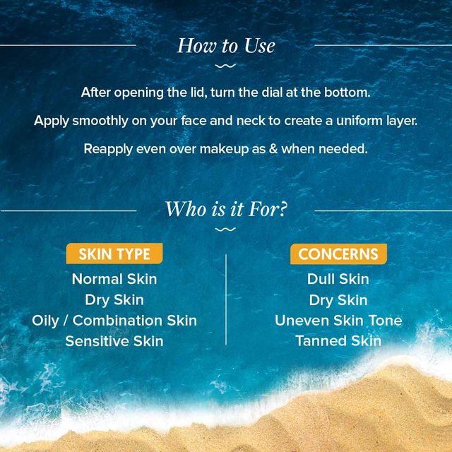 Aqualogica Glow+ Dewy Sunstick with SPF 50+ & PA++++ for Easy Reapplication & No White Cast Color