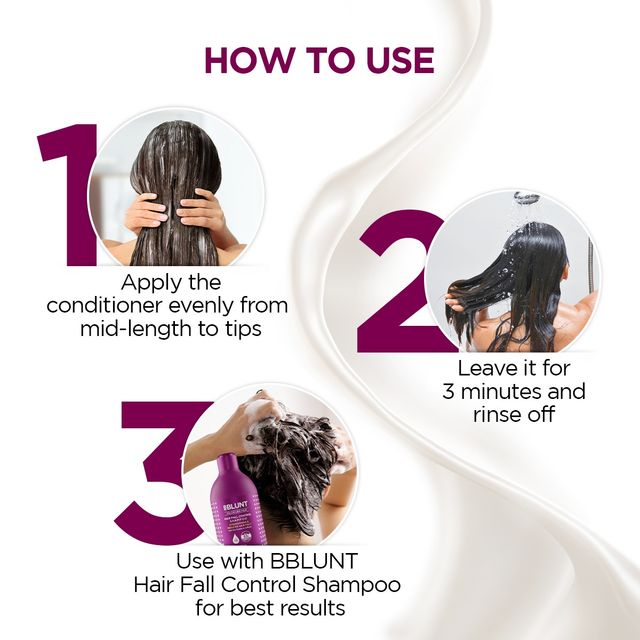 Bblunt Hair Fall Control Combo for Stronger Hair with Pea Protein & Caffeine:Shampoo 300ml & Conditioner 250g Combo