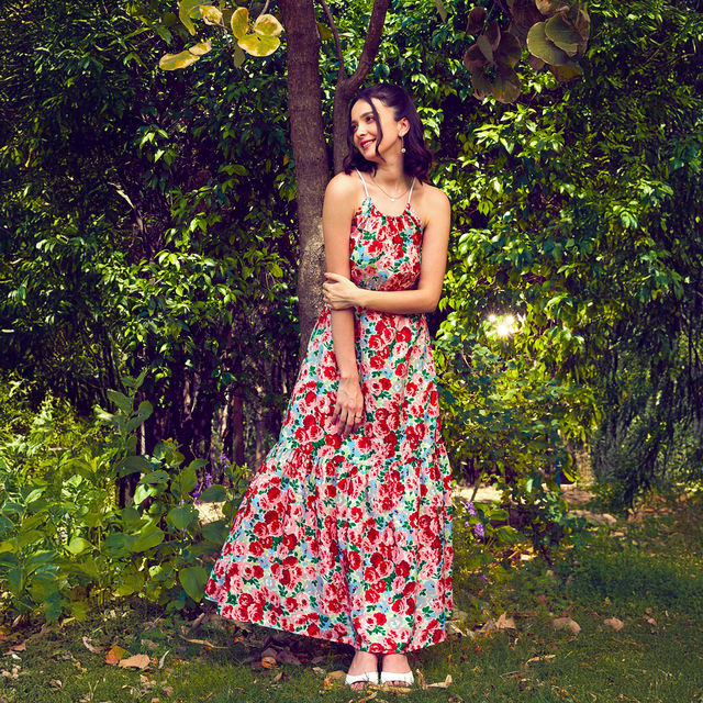 SASSAFRAS Women's Floral Backless Maxi Dress - Buy at 819 Online | Instant  Delivery - Zepto