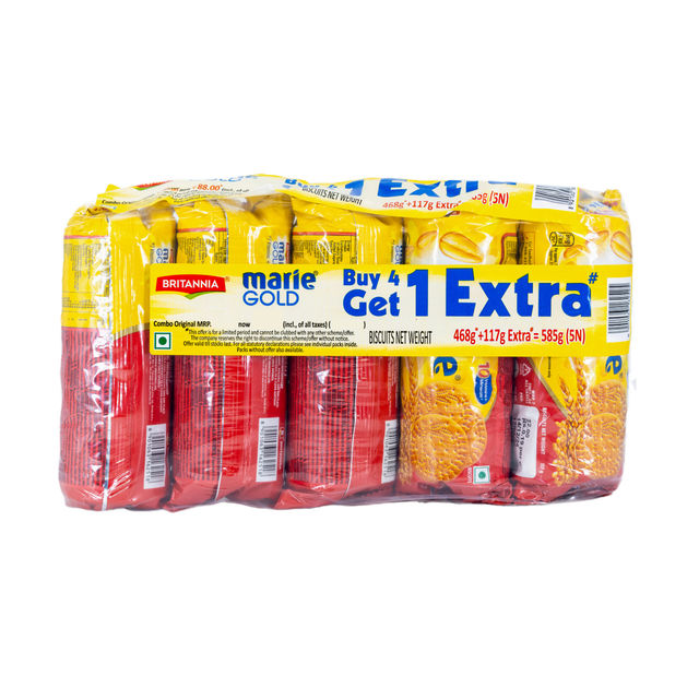 Red Label Natural Care Tea(500gms) & Britannia Marie Gold (Buy 4 Get 1 Free)(600gms) Combo