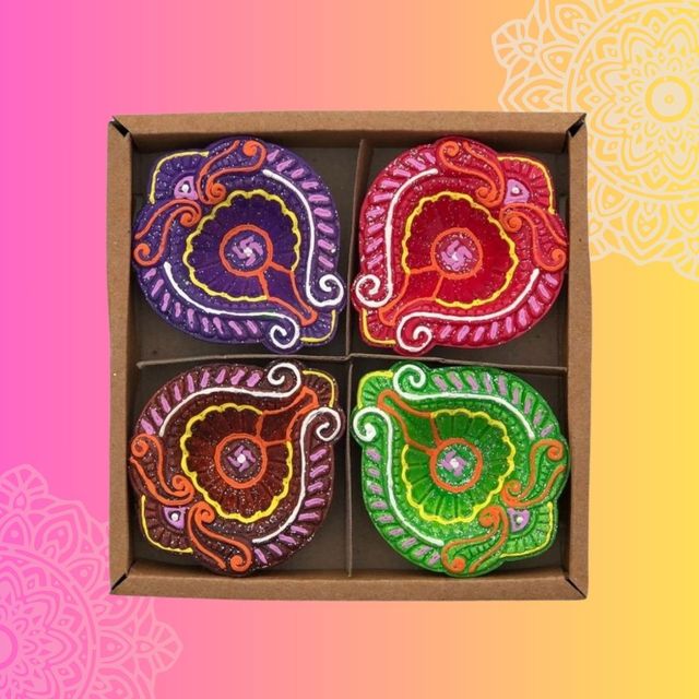 Skilsy Handicrafts Kunj Conework Diya New Toran - Pack Of 4