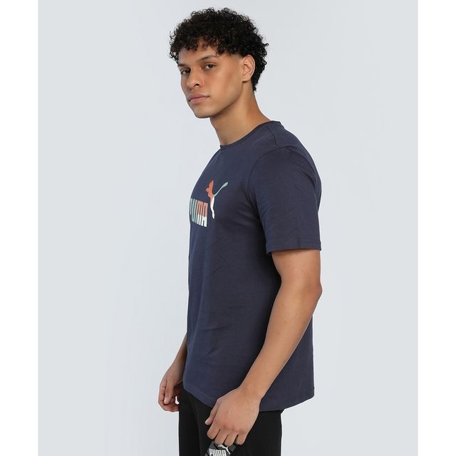 Puma Men s Graphic No. 1 Logo Tee | Blue | L