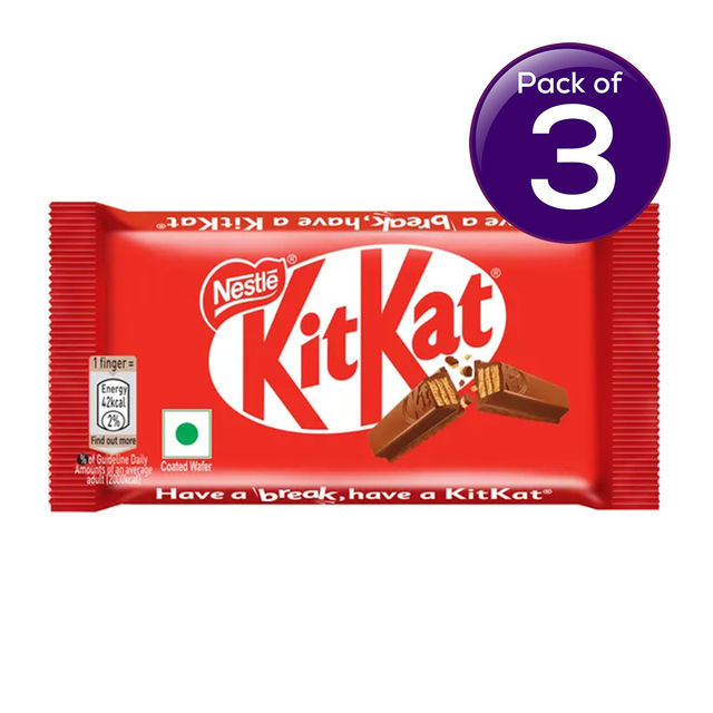 Nestle KitKat 3 Fingers Choco Coated Wafer Bar Combo