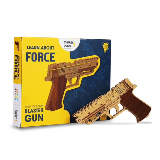 ThinkerPlace DIY Blaster Gun & Target | Build, Color & Play with Working Blaster Gun (Age 8+)