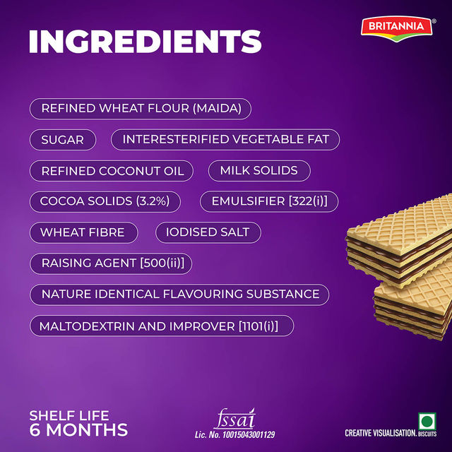 Britannia Treat Rich Crème Choco Flavoured Wafers 55 g Combo