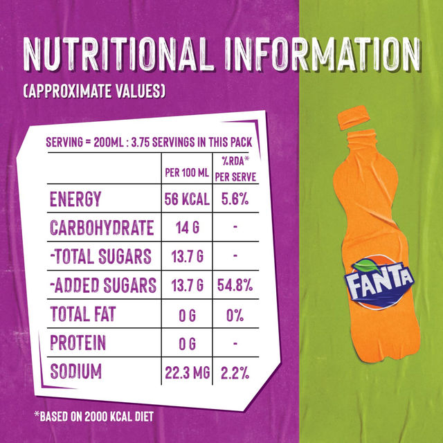 Fanta Orange Flavoured Soft Drink 750 ml Combo