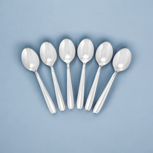 Vinayak Stainless Steel Dessert Stainless Steel Spoon Set (6 Units)