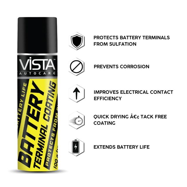 Shell Advance Ax5 10W-30 Api Sn Premium Mineral Motorbike Engine Oil (1l) & Vista Auto Care Battery Terminal Coating (150ml) Combo