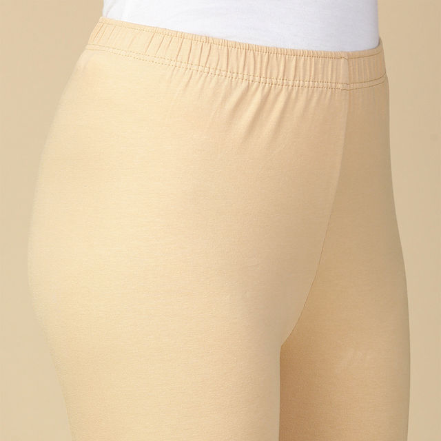 Pynk Women s Flexi-fit 360  Stretch Ankle Length Premium Cotton Leggings | Skin | Free Size