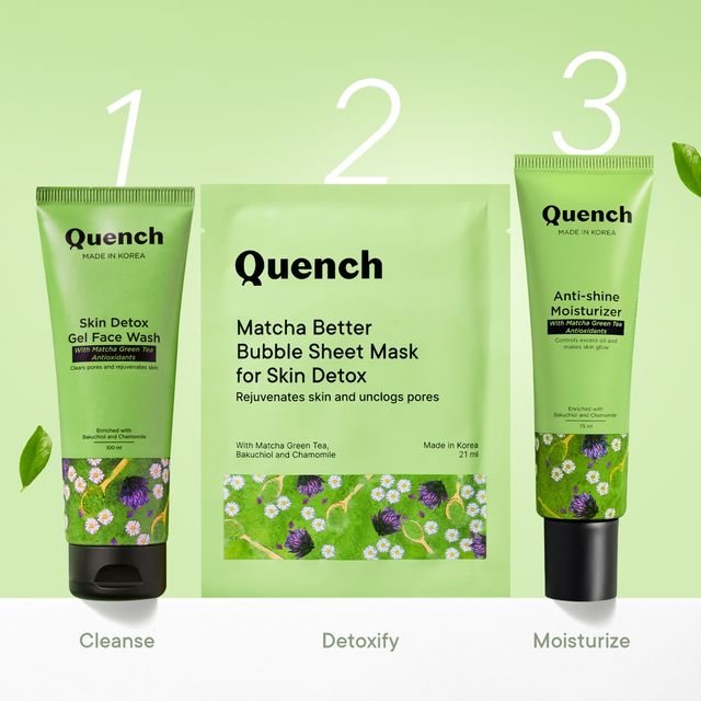 Quench Matcha Better Bubble Face Sheet Mask 21 ml Combo
