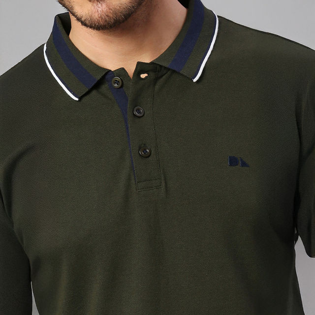 Dennis Lingo Men's' Solid Half Sleeve Polo T-shirt - Buy at ₹599