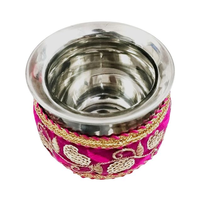 Gullak Karwa Chauth Pooja Thali Set - 12 inch | Pink