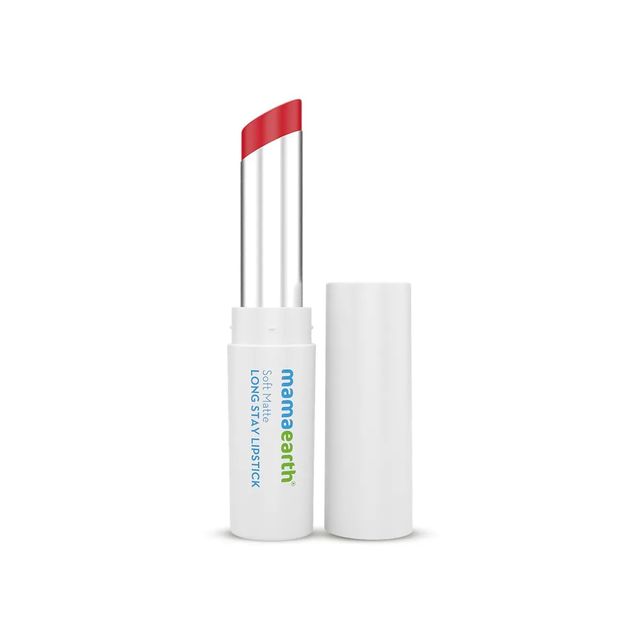 Mamaearth Soft Matte Lipstick - Ruby Red | Intense Color Payoff 3.5 g Combo