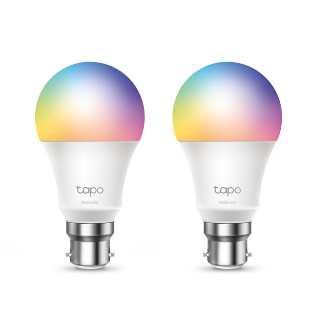 TP-Link Tapo L530B(2-Pack) Smart Wi-Fi Light Bulb, | B22 Holder |, 8.7W, Compatible with Alexa, Multicolor