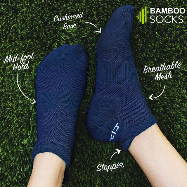 Heelium Men's Solid Bamboo Ankle Socks | Assorted - UK 7 - 11