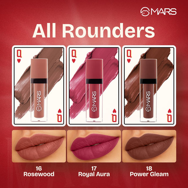 MARS Cosmetics Queen of Mattes Liquid Lipsticks Box Set of 3 - 13.5 Ml | All Rounder