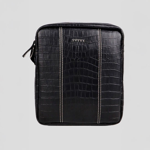 Buy Cross Men's Textured Vegan Leather 5 L Crossbody Bag | Black