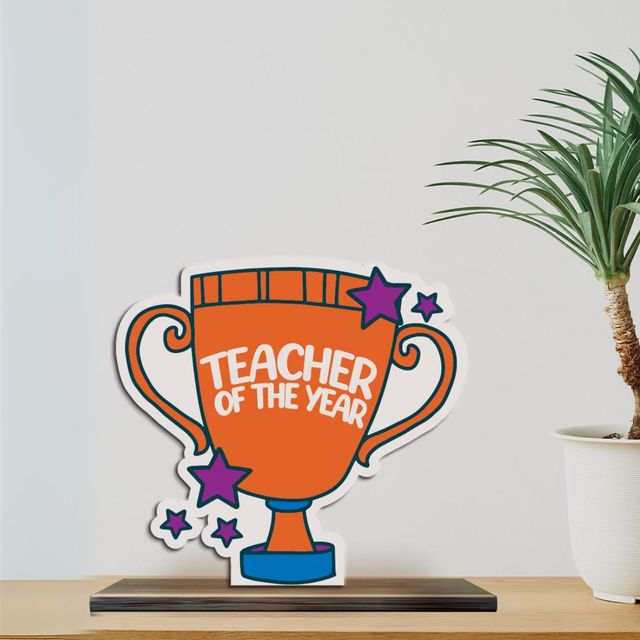 Mad Over Print Teacher Of The Year Trophy for Mother's Day