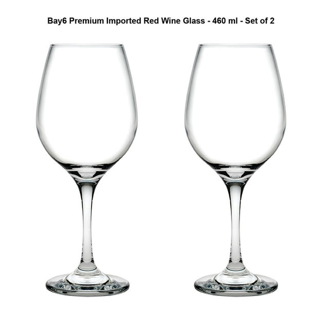 BAY6 Imported Red Wine Glass Set - 460 ml - (2pc)
