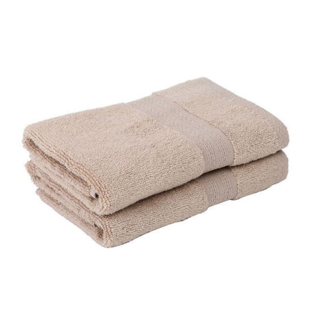 Bianca Hand Towel Soft Beige | Pack of 2 - 60cm x 40cm