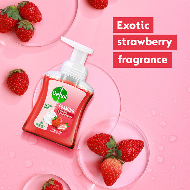 Dettol Strawberry Foaming Hand Wash | Pump and Refill Combo