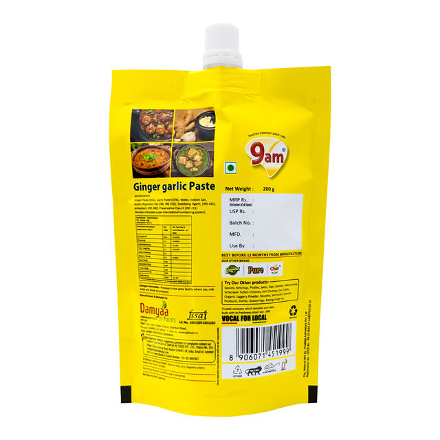 9am Ginger Garlic Paste 200 g Combo