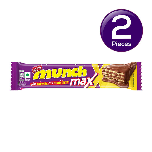 Nestle Munch Max Choco Coated Crunchy Wafer Bar 38.5 g Combo