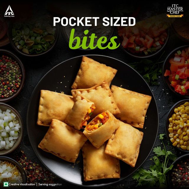 ITC Master Chef Veggie Pizza Pocket | With Real Cheese | 9 pieces