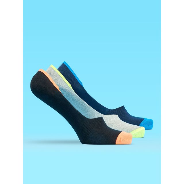 Lux Mozze Men's Cotton No Show Socks | Assorted - Free Size