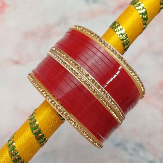 Gullak Red Chuda Set - Size 2.6