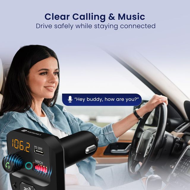 Portronics Auto 10 Plus Car Bluetooth Smart Audio Connector