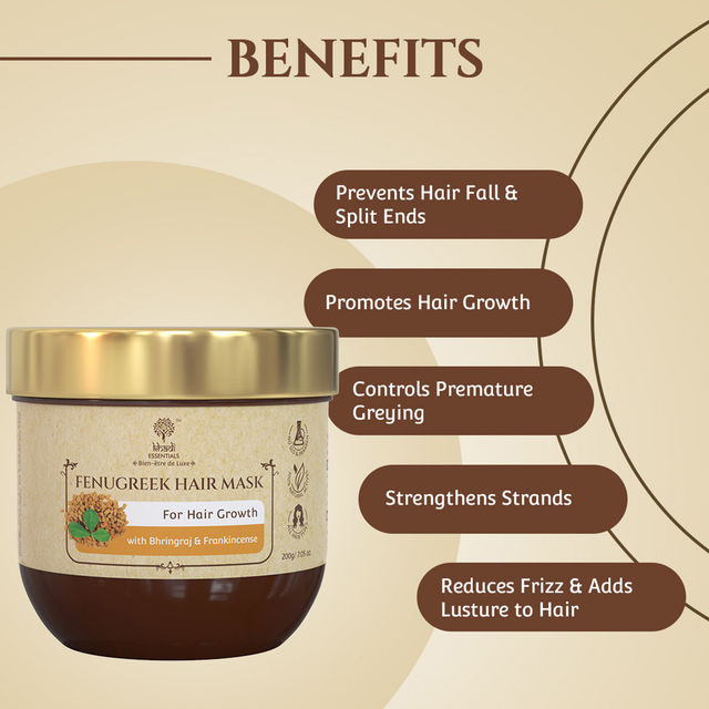 Khadi Essentials Fenugreek Hair Mask With Bhringraj Controls Hair Fall & Split Ends