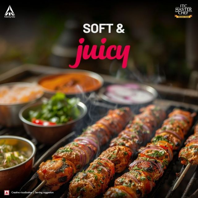 ITC Master Chef Chicken Seekh Kebab | Protein-High | No-preservatives | Microwave Friendly | 10 Pcs