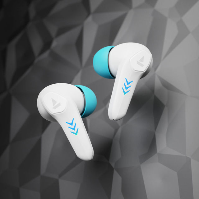 boAt Immortal 170 TWS Earbuds for Gaming w/ 40H Playtime, BEAST Mode & RGB LEDs (White Sabre)