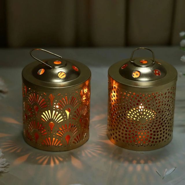 Buy Urban Born Set Of 2 Metal Decorative Lanter For Home Decor Online