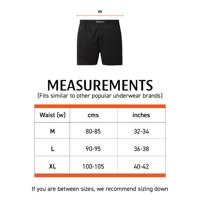 DaMENSCH Men's Cotton Boxer Shorts | Black - L