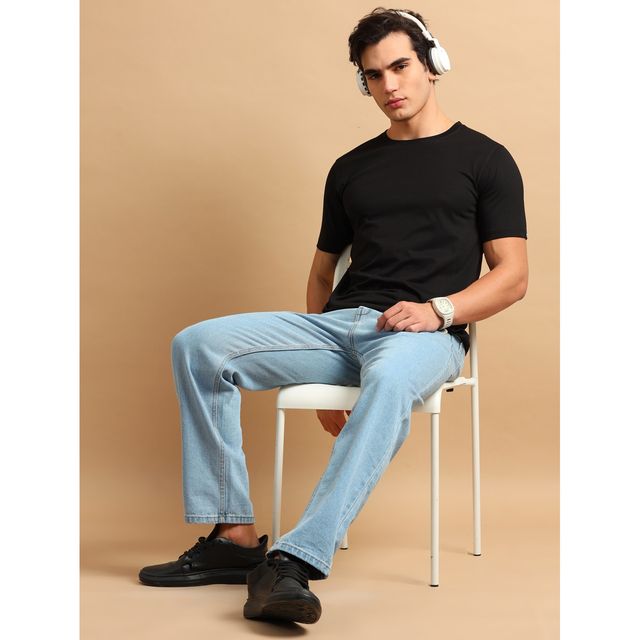 Bushirt Men's Solid T-shirt | Black - S