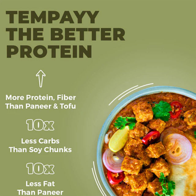 Hello Tempayy Natural Tempeh Cubes Protein & Fibre Rich