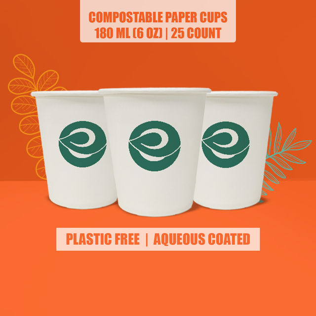 ECO SOUL 180 ml | 25 Count | Disposable Cup/Glass