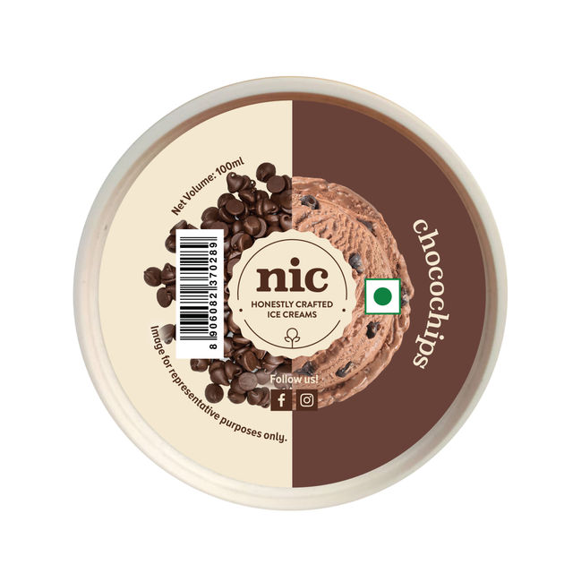 Nic Choco Chips Ice Cream Cup 100 ml Combo
