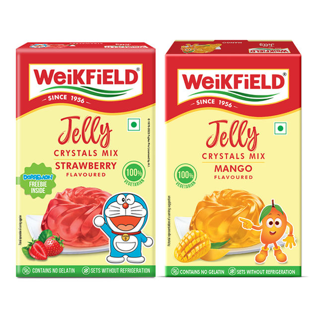 Weikfield Jelly Crystals Strawberry Flavour Carton(90gms) & Weikfield Jelly Crystals Mango Flavour Carton(90gms) Combo