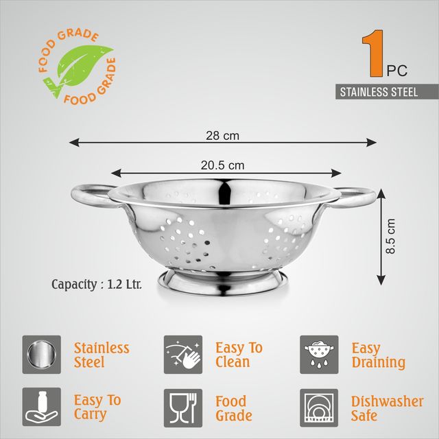 BAY6 Steel Colander - 20 cm (1200 ml)