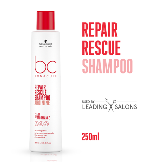 Schwarzkopf Professional Bonacure Repair Rescue Shampoo With Arginine(250ml) & Schwarzkopf Professional Bonacure Repair Rescue Conditioner With Arginine(200ml) Combo