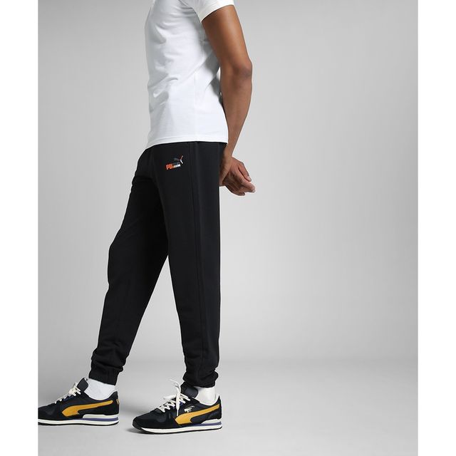 Puma Men's ESS Logo Graphic Pants | Black | S